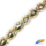 1 1/4" Diamond Resin Stone Iron On Trim, IRT-080