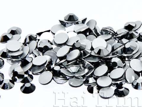 Jet Hematite - Preciosa Non Hotfix Flatback Rhinestones