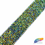 1 1/8" Color AB Chaton Crystal Rhinestone Iron on Trim, IRT-002