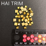 6mm Flat Top Pyramid Iron On Studs, K-015