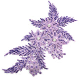 Embroidered Flower Applique with Glitter and Rhinestones, LAP-43