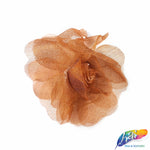 CLOSEOUT! Small 3D Stiff Organza/Chiffon Flower Brooches (3 pieces)