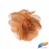 CLOSEOUT! Small 3D Stiff Organza/Chiffon Flower Brooches (3 pieces)