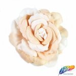 CLOSEOUT! 3D 2-tone Fabric Rose Flower Brooches (2 pieces)