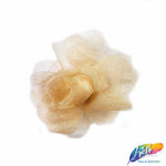CLOSEOUT! Small 3D Stiff Organza/Chiffon Flower Brooches (3 pieces)