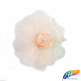 CLOSEOUT! Small 3D Stiff Organza/Chiffon Flower Brooches (3 pieces)