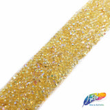 1 1/8" Color AB Chaton Crystal Rhinestone Iron on Trim, IRT-002