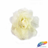 CLOSEOUT! Small 3D Stiff Organza/Chiffon Flower Brooches (3 pieces)