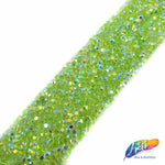 1 1/8" Color AB Chaton Crystal Rhinestone Iron on Trim, IRT-002