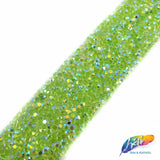 1 1/8" Color AB Chaton Crystal Rhinestone Iron on Trim, IRT-002