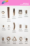 18x25mm Light Rose Gold Metallic Beads, PB-34 (8 pieces)