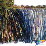 6" Sequins Fringe with Clustered Sequins Bias Tape, SEQ-002