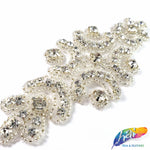 Beaded Rhinestone Motif Applique, NA-039