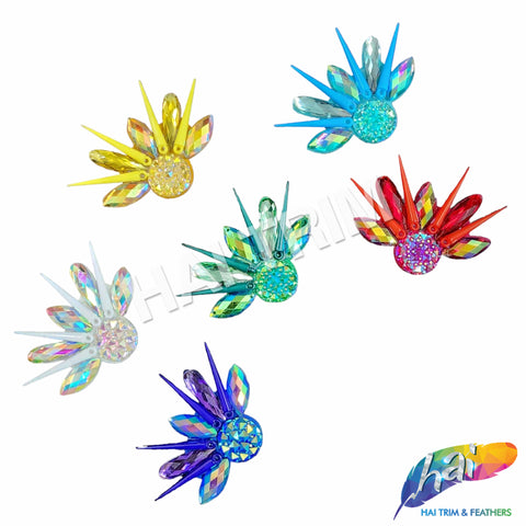 Mini Spike Resin Stone Motif Applique, NAS-029