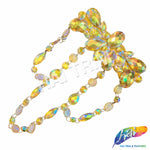 Color AB Resin Stone Motif Applique with Loop Chained Stone Trim, NAS-032