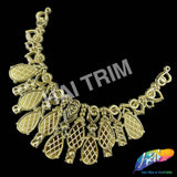 Gold Plastic Resin Applique Necklace Base, NAS-018