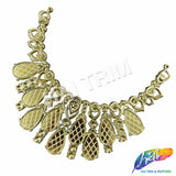 Gold Plastic Resin Applique Necklace Base, NAS-018