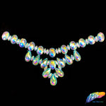 Color AB Resin Stone Motif Necklace Applique , NAS-001