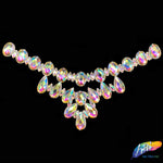 Color AB Resin Stone Motif Necklace Applique , NAS-001