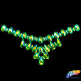 Color AB Resin Stone Motif Necklace Applique , NAS-001