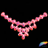 Color AB Resin Stone Motif Necklace Applique , NAS-001