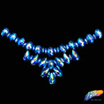 Color AB Resin Stone Motif Necklace Applique , NAS-001