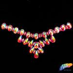 Color AB Resin Stone Motif Necklace Applique , NAS-001
