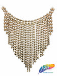 Metallic Gold Bead Chain Neckpiece, NEK-200 (Style C)