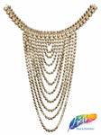 Metallic Gold Bead Chain Neckpiece, NEK-203 (Style F)