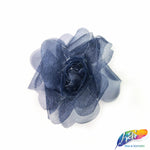 CLOSEOUT! Small 3D Stiff Organza/Chiffon Flower Brooches (3 pieces)