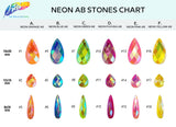 Neon Yellow AB Resin Stones