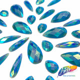 Neon Blue AB Resin Stones