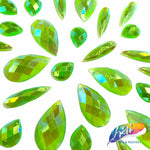 Neon Green AB Resin Stones
