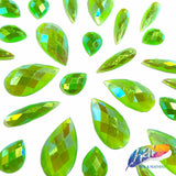 Neon Green AB Resin Stones