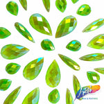 Neon Green AB Resin Stones