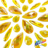 Neon Yellow AB Resin Stones