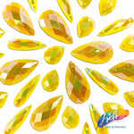 Neon Yellow AB Resin Stones