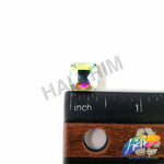 10mm Crystal AB Octagon Sew-on Rhinestone w/ Metal Setting