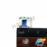 14mm Crystal AB Octagon Sew-on Rhinestone w/ Metal Setting