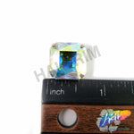 16mm Crystal AB Octagon Sew-on Rhinestone w/ Metal Setting
