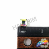 8mm Crystal AB Octagon Sew-on Rhinestone w/ Metal Setting