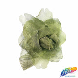 CLOSEOUT! 3D Stiff Organza/Chiffon Flower Brooches (2 pieces)