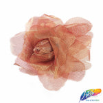 CLOSEOUT! 3D Stiff Organza/Chiffon Flower Brooches (2 pieces)
