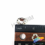 10x14mm Crystal Oval Sew-on Rhinestone w/ Metal Setting