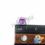 10x14mm Crystal AB Oval Sew-on Rhinestone w/ Metal Setting