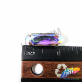 10x28mm Crystal AB Oval Sew-on Rhinestone w/ Metal Setting