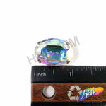 18x25mm Crystal AB Oval Sew-on Rhinestone w/ Metal Setting