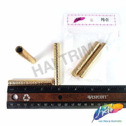 9x64mm Light Rose Gold Metallic Beads, PB-01 (5 pieces)