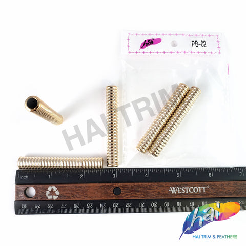 9x64mm Light Rose Gold Metallic Beads, PB-02 (5 pieces)