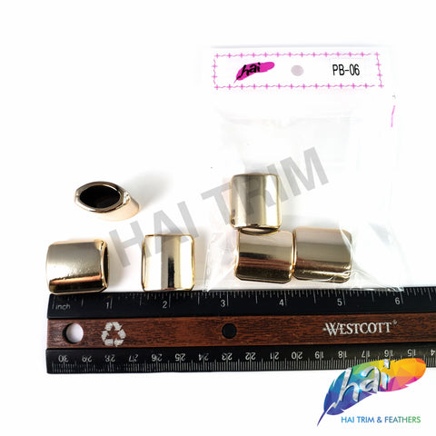 23mm Light Rose Gold Metallic Beads, PB-06 (6 pieces)
